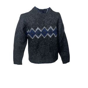 Rare Crew Allen Solly 100% Shetland wool sweater. The Fair Isle pattern, crew ne